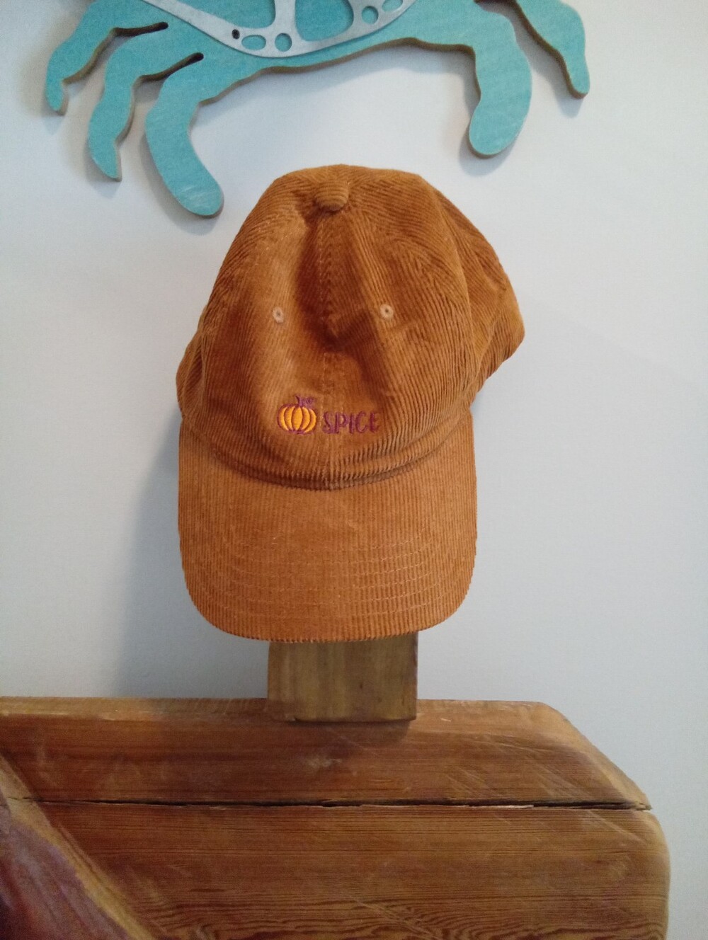 Corduroy Pumpkin Spice Ball Cap